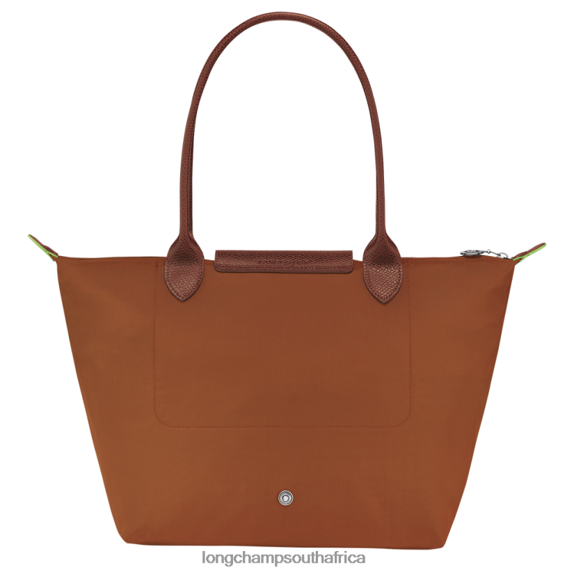 Le Pliage Green Tote bag Cognac Bags Longchamp Women 6D0H6J410