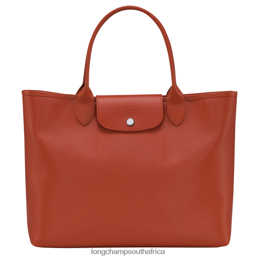 Le Pliage City Tote bag Terracotta Bags Longchamp Women 6D0H6J85