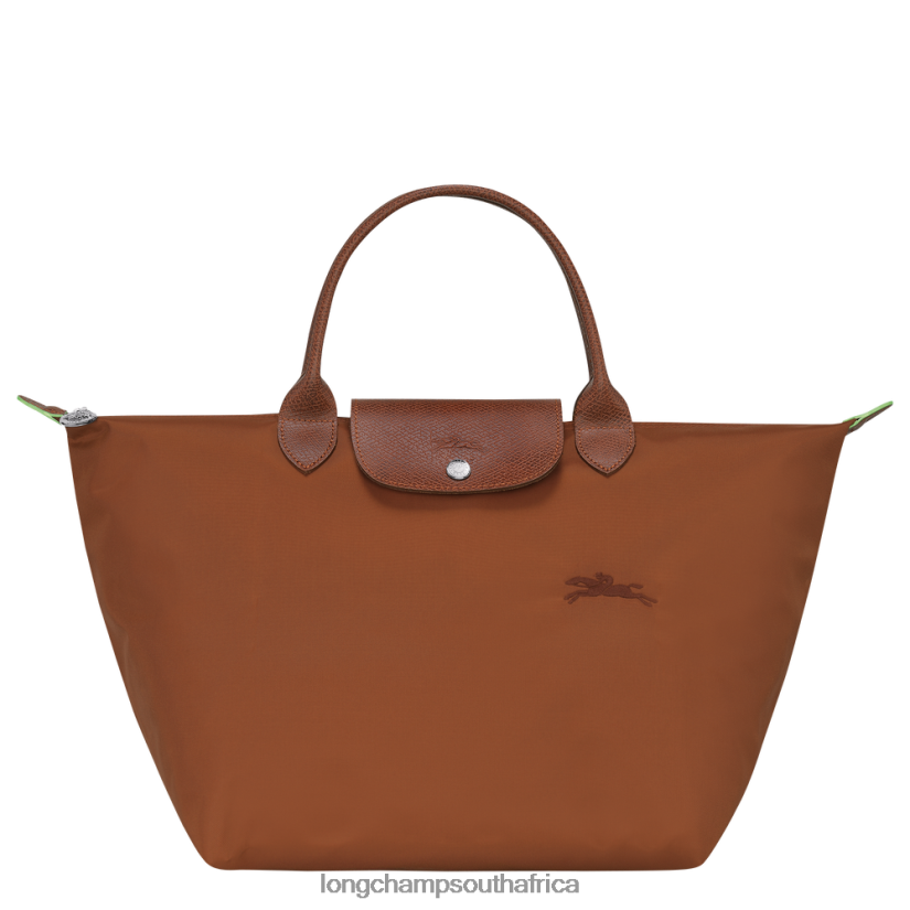 Le Pliage Green Handbag Cognac Bags Longchamp Women 6D0H6J42
