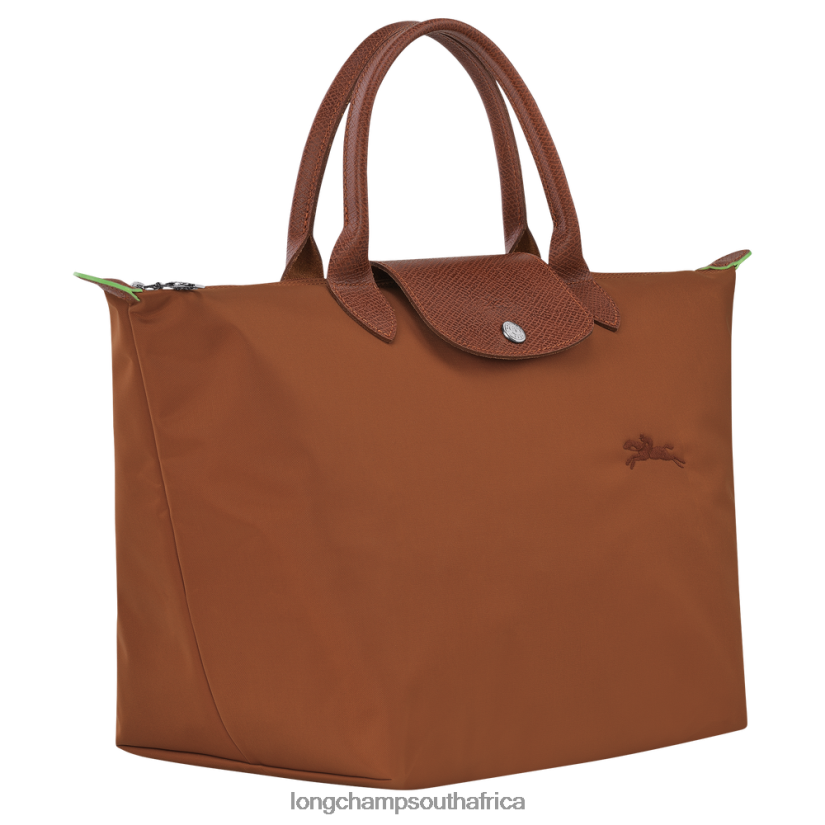 Le Pliage Green Handbag Cognac Bags Longchamp Women 6D0H6J42