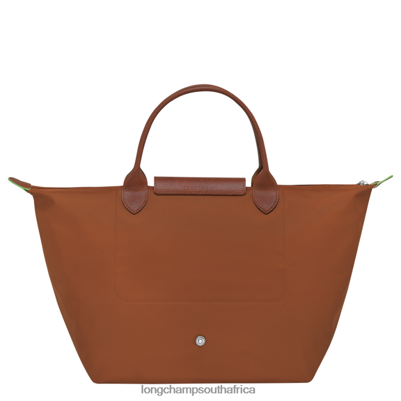 Le Pliage Green Handbag Cognac Bags Longchamp Women 6D0H6J42