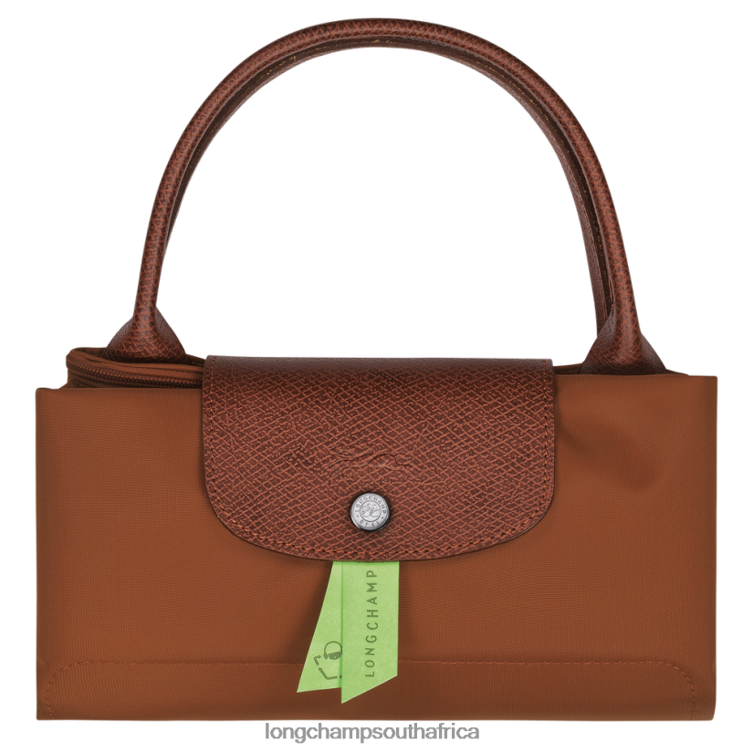 Le Pliage Green Handbag Cognac Bags Longchamp Women 6D0H6J42