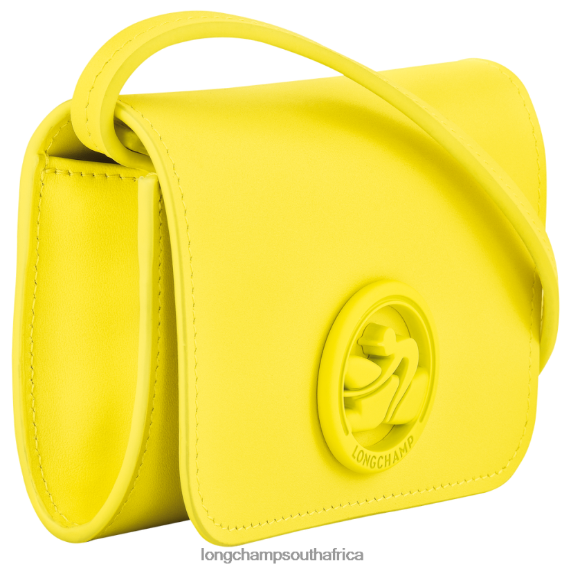 Box-Trot Coin purse with leather lace Lemon Leather Goods Longchamp Women 6D0H6J514