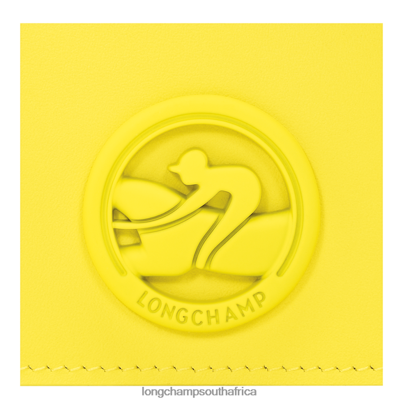 Box-Trot Coin purse with leather lace Lemon Leather Goods Longchamp Women 6D0H6J514