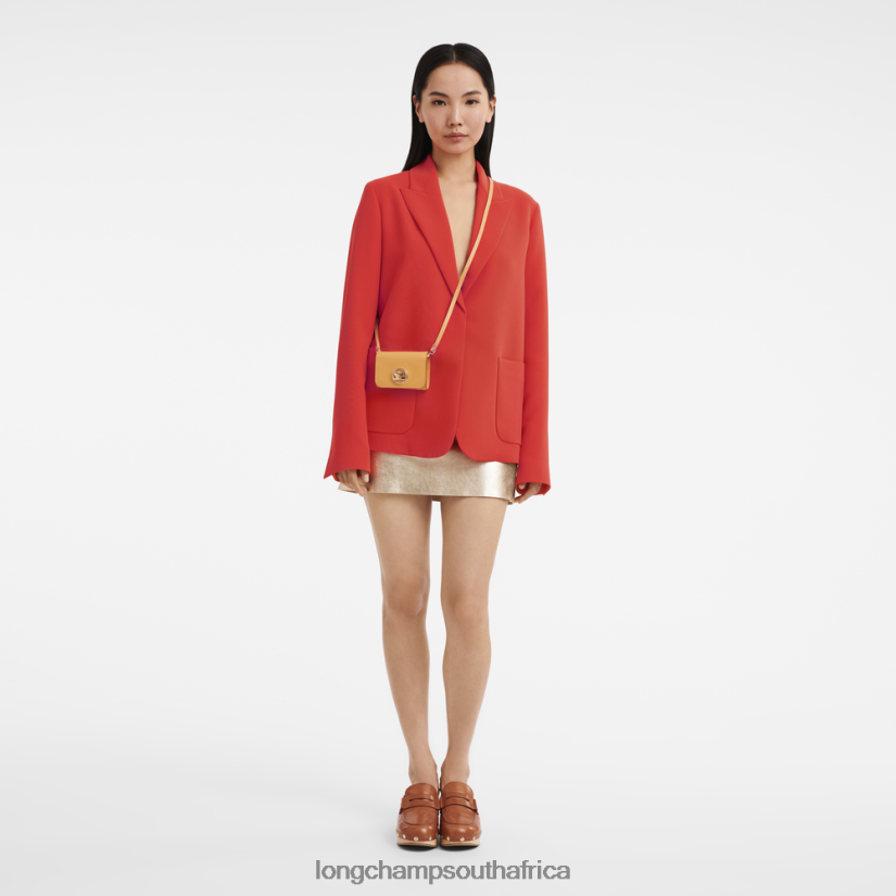 Box-Trot Coin purse with leather lace Vegetal Leather Goods Longchamp Women 6D0H6J513