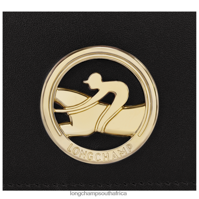 Box-Trot Coin purse with shoulder strap Black Leather Goods Longchamp Women 6D0H6J516