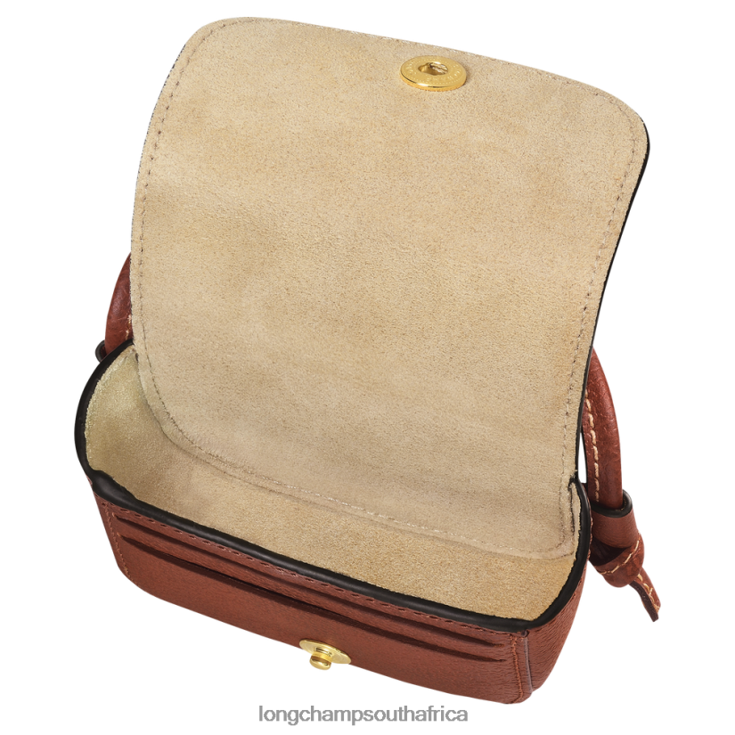 Epure Coin purse with leather lace Brown Leather Goods Longchamp Women 6D0H6J533