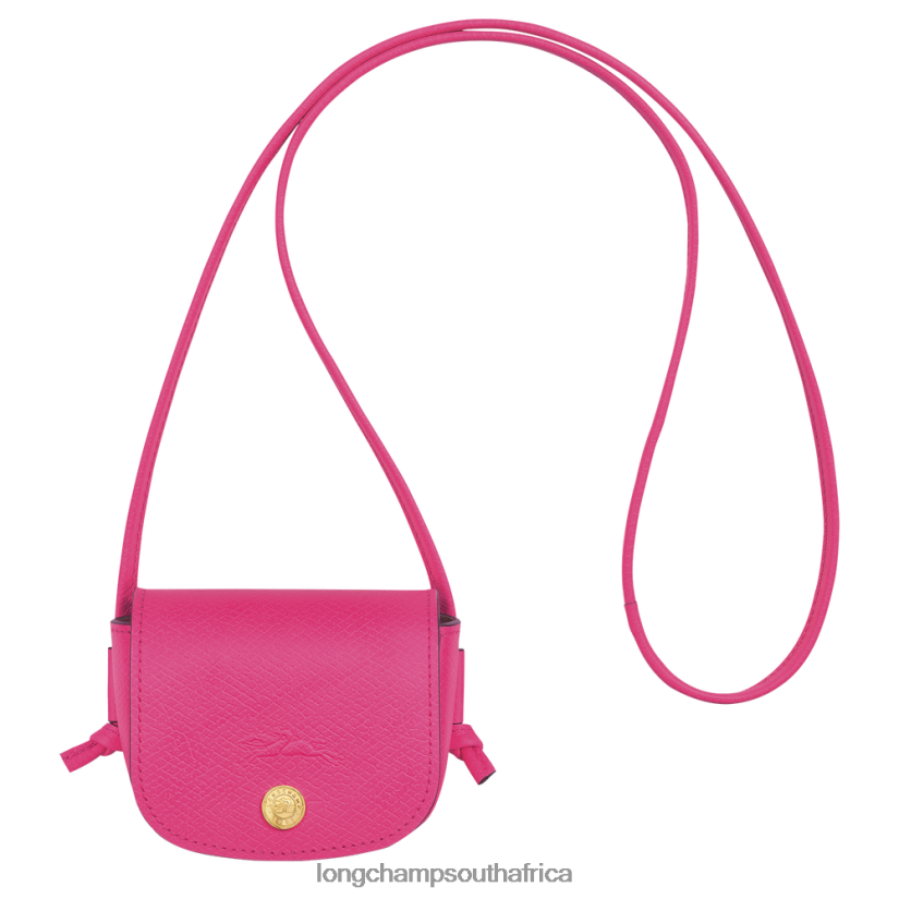 Epure Coin purse with leather lace Fuchsia Leather Goods Longchamp Women 6D0H6J535