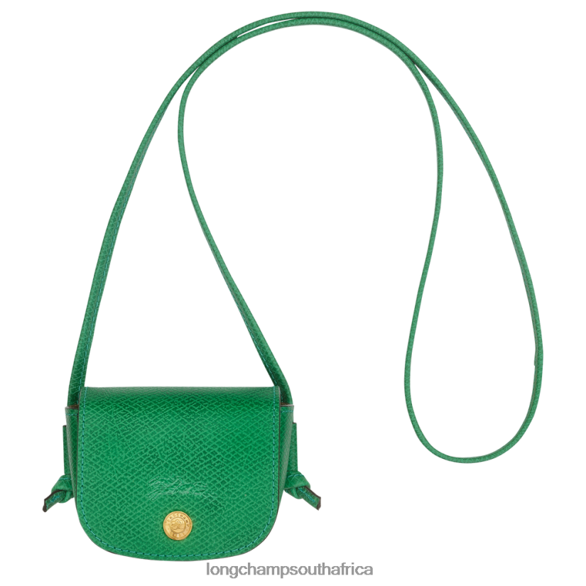 Epure Coin purse with leather lace Green Leather Goods Longchamp Women 6D0H6J534
