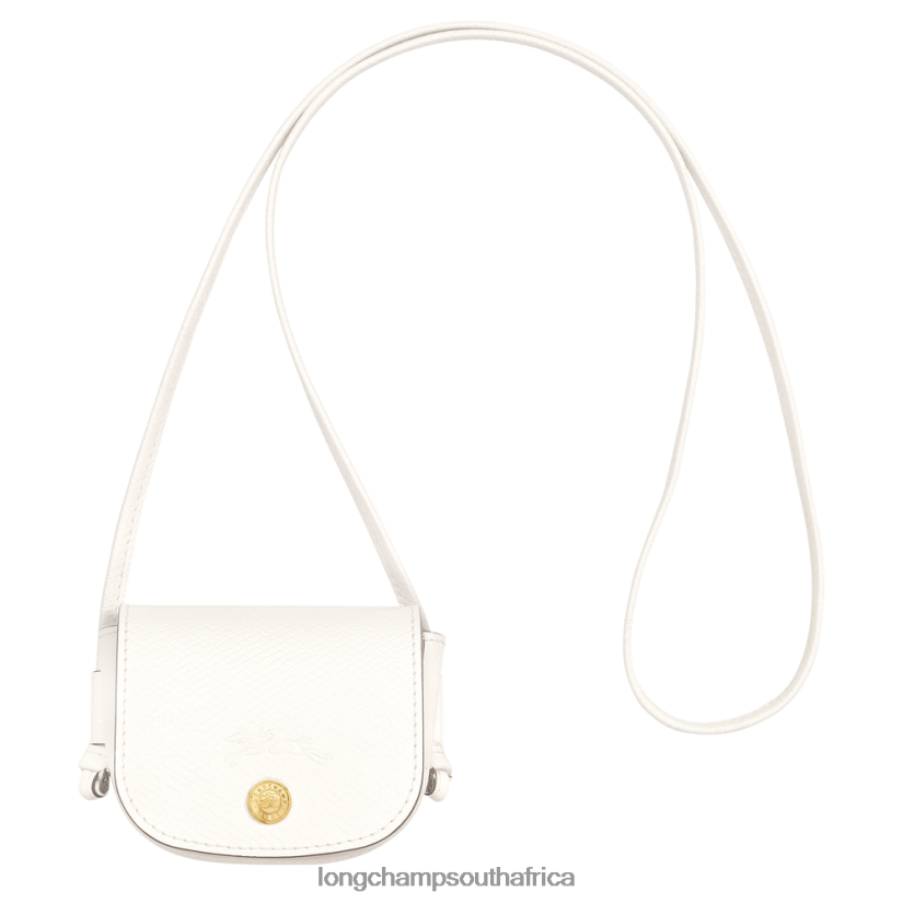 Epure Coin purse with leather lace White Leather Goods Longchamp Women 6D0H6J532