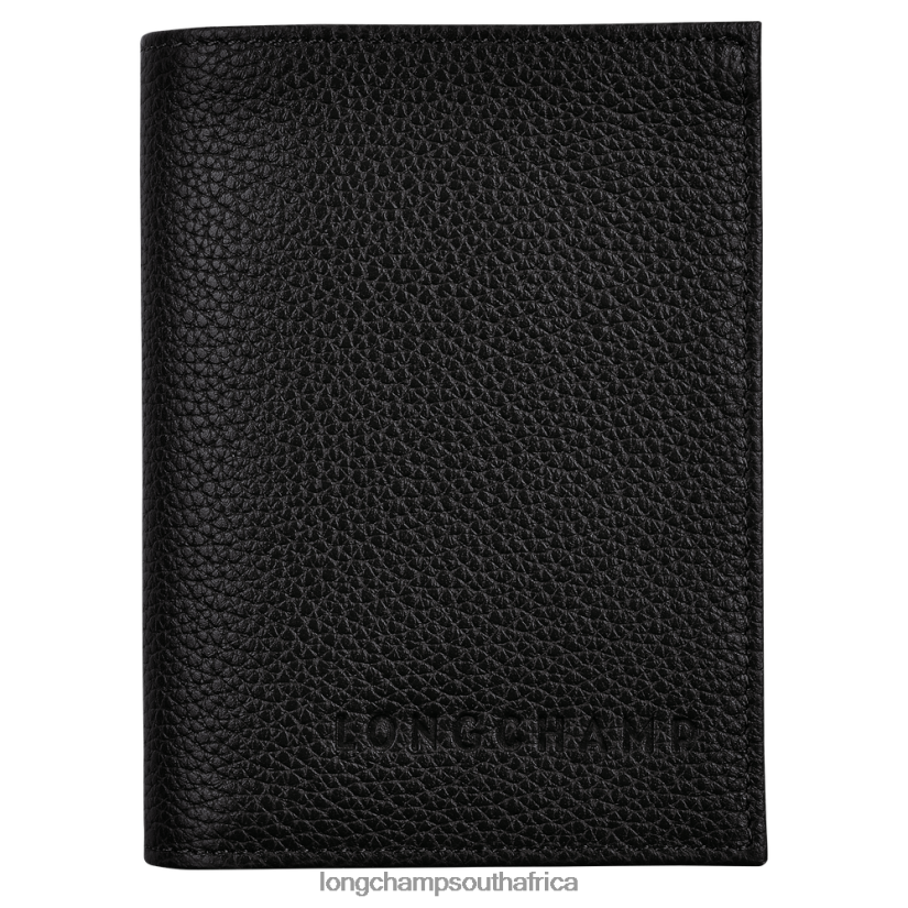 Le Foulonne Card holder Black Leather Goods Longchamp Women 6D0H6J657