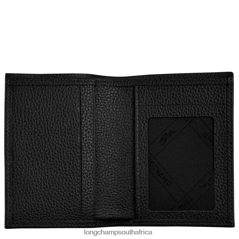 Le Foulonne Card holder Black Leather Goods Longchamp Women 6D0H6J657