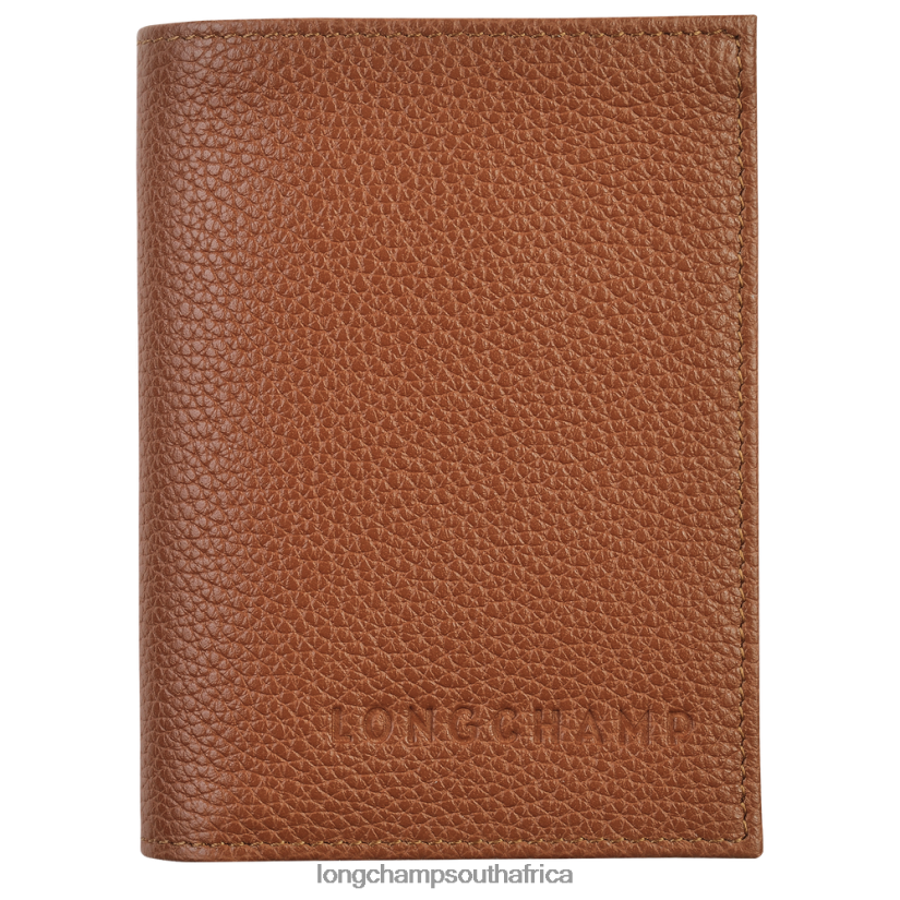 Le Foulonne Card holder Caramel Leather Goods Longchamp Women 6D0H6J658