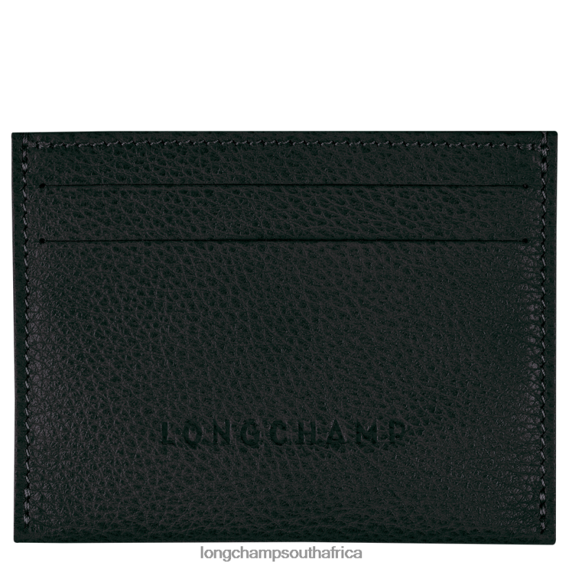 Le Foulonne Cardholder Black Leather Goods Longchamp Women 6D0H6J643
