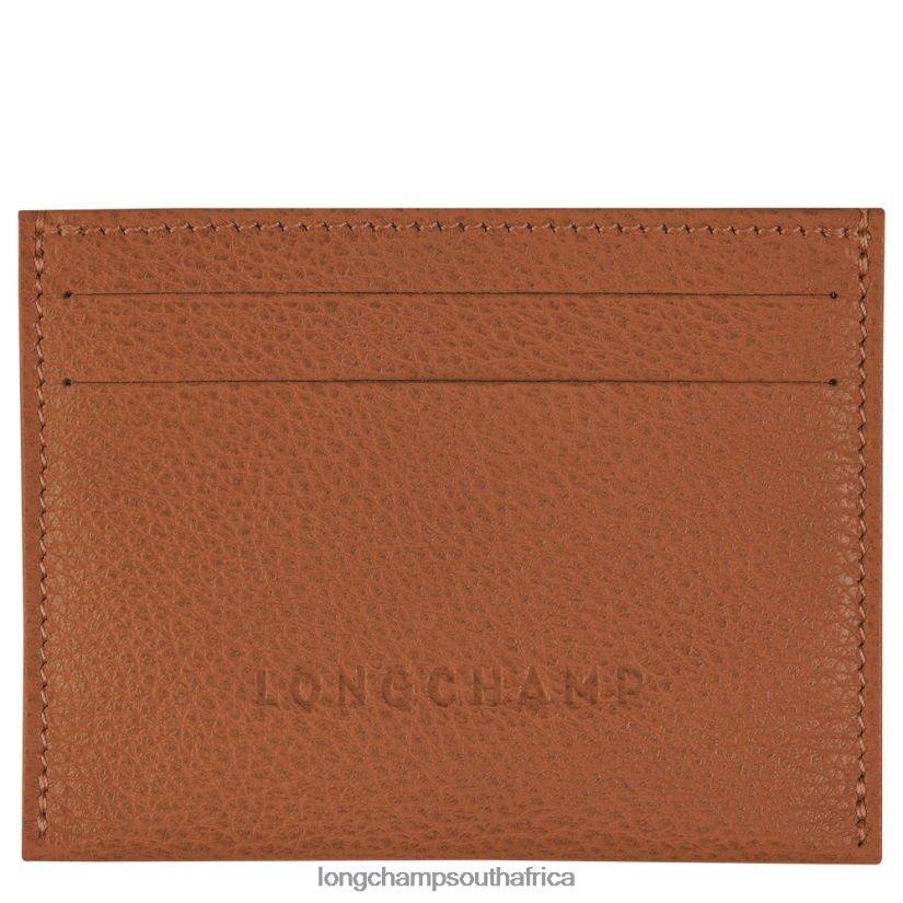 Le Foulonne Cardholder Caramel Leather Goods Longchamp Women 6D0H6J645