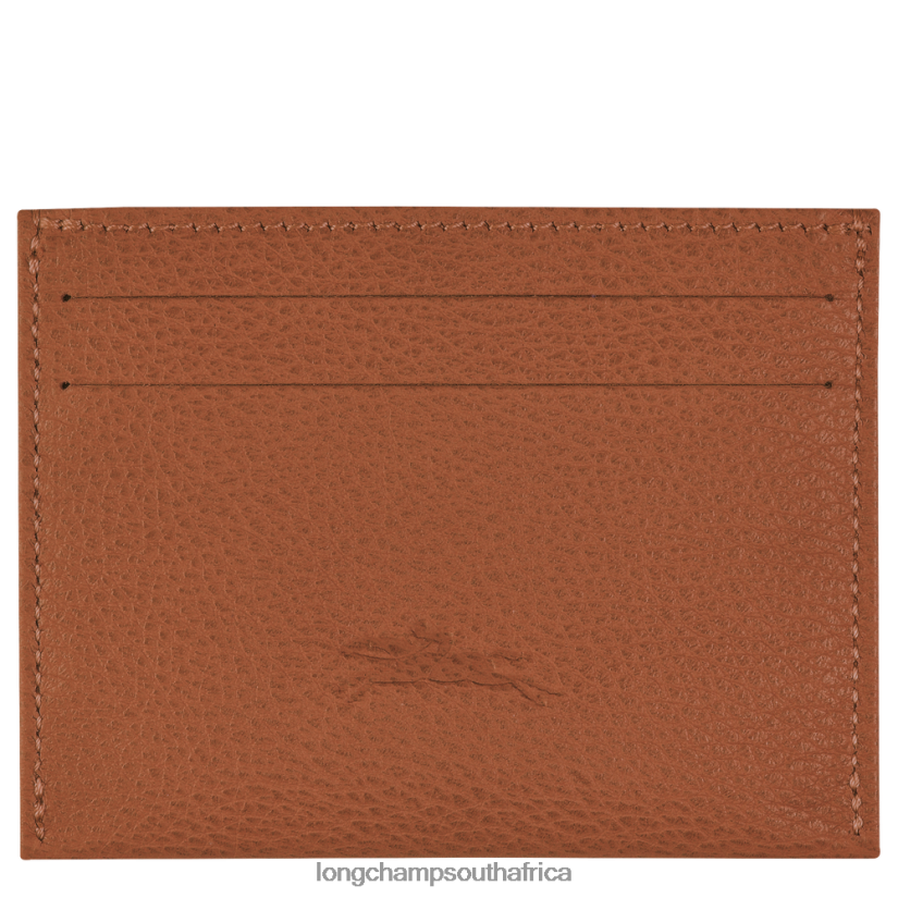 Le Foulonne Cardholder Caramel Leather Goods Longchamp Women 6D0H6J645