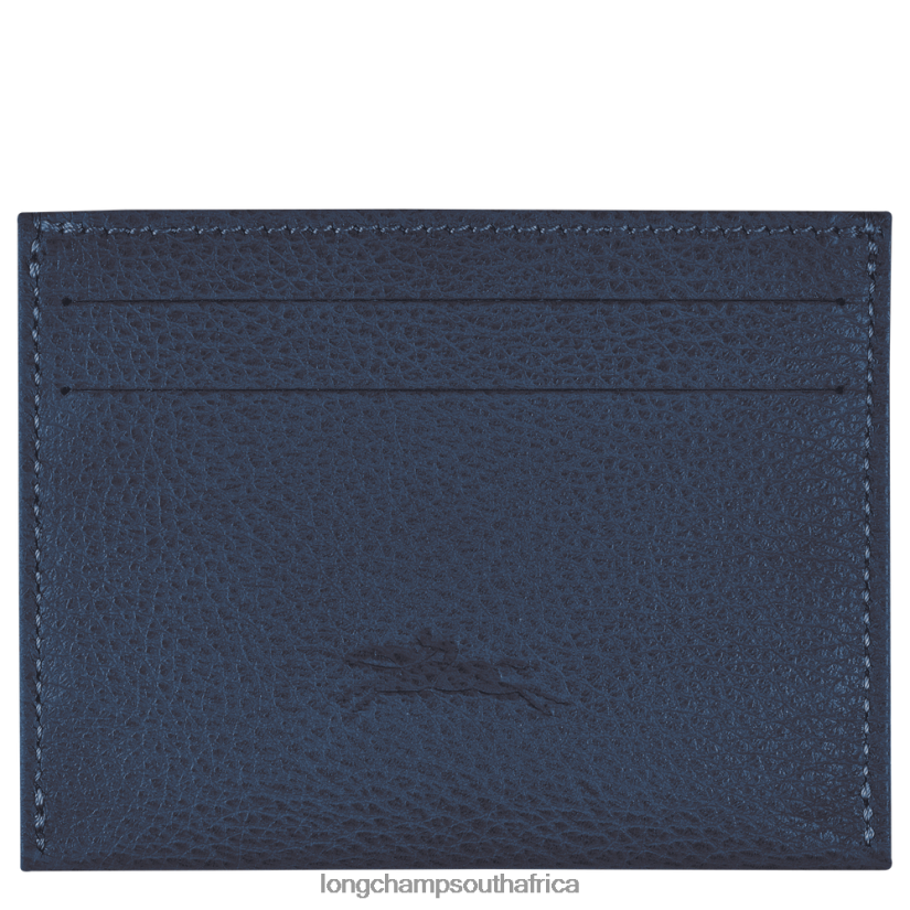 Le Foulonne Cardholder Navy Leather Goods Longchamp Women 6D0H6J649