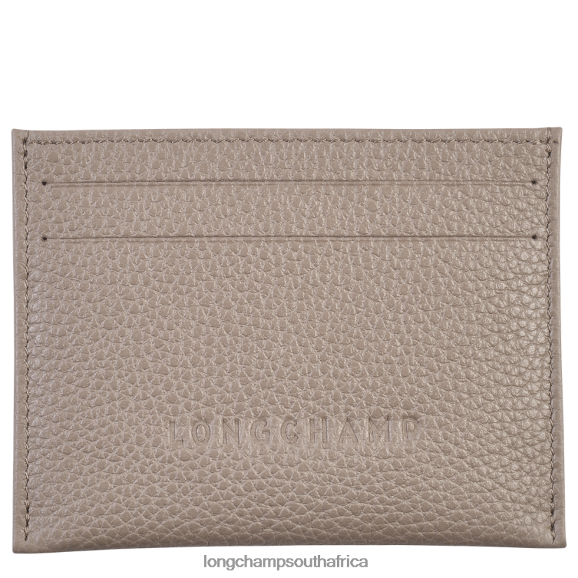 Le Foulonne Cardholder Turtledove Leather Goods Longchamp Women 6D0H6J647
