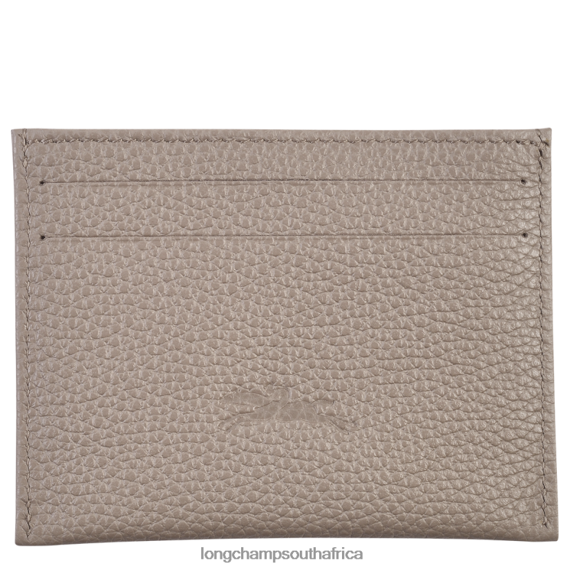 Le Foulonne Cardholder Turtledove Leather Goods Longchamp Women 6D0H6J647