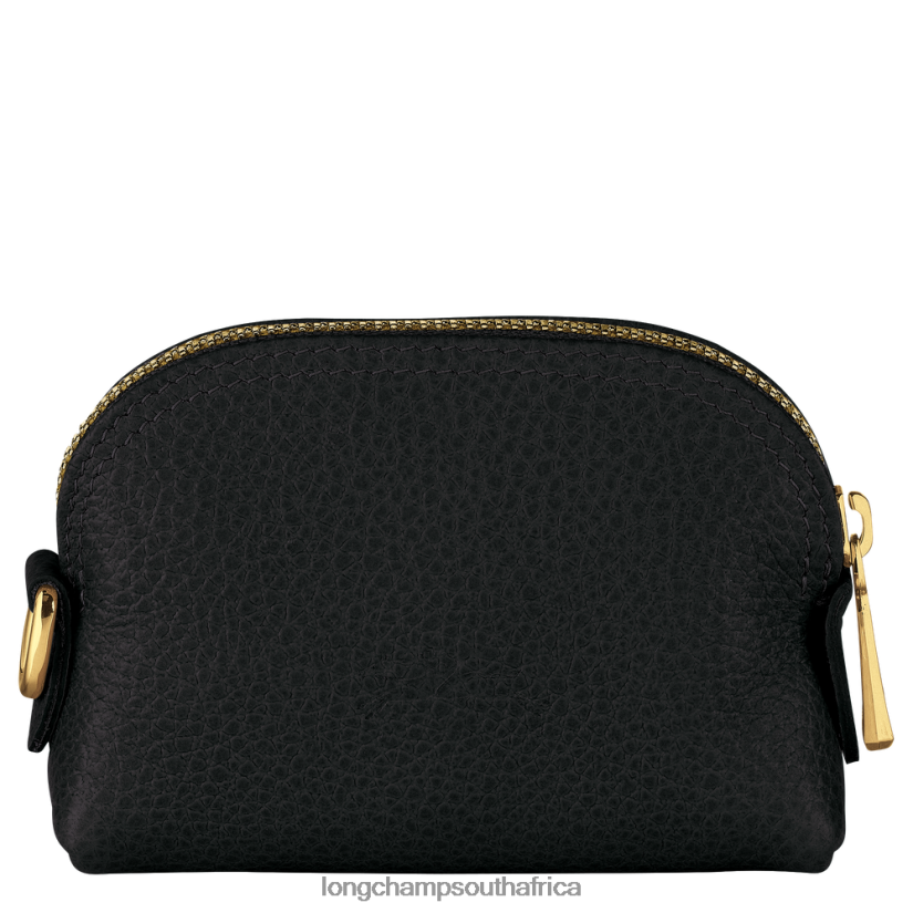 Le Foulonne Coin purse Black Leather Goods Longchamp Women 6D0H6J524