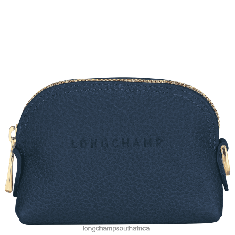 Le Foulonne Coin purse Navy Leather Goods Longchamp Women 6D0H6J530