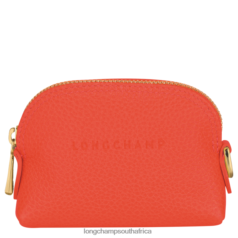 Le Foulonne Coin purse Orange Leather Goods Longchamp Women 6D0H6J525