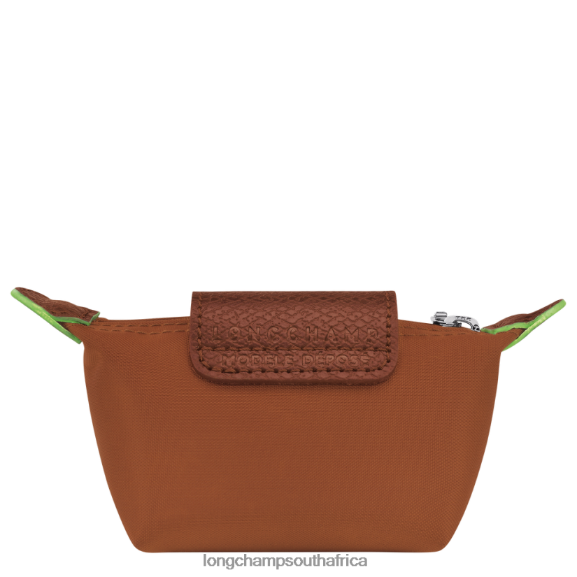 Le Pliage Green Coin purse Cognac Leather Goods Longchamp Women 6D0H6J508