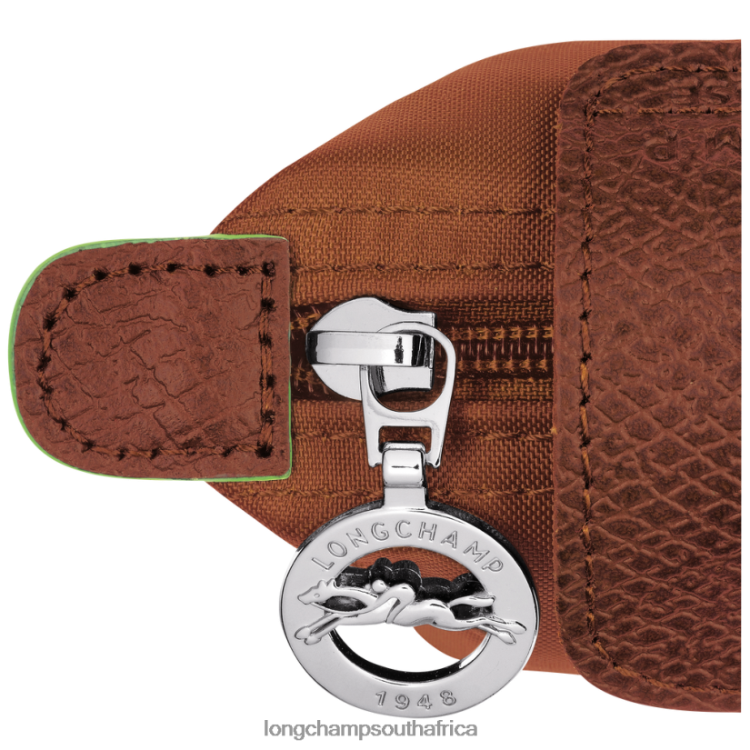 Le Pliage Green Coin purse Cognac Leather Goods Longchamp Women 6D0H6J508