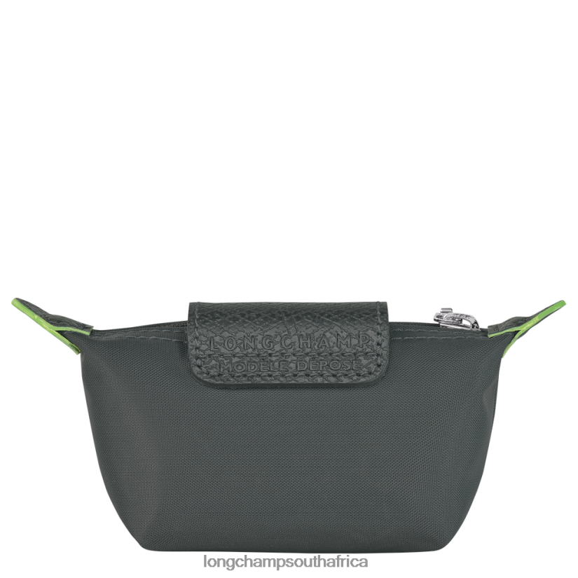 Le Pliage Green Coin purse Graphite Leather Goods Longchamp Women 6D0H6J509