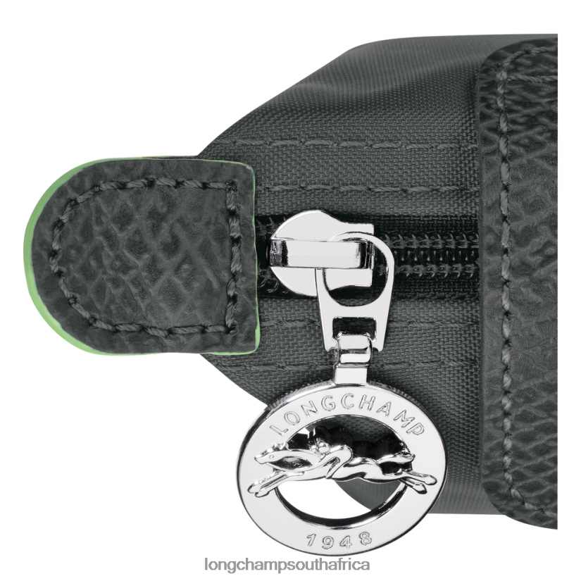 Le Pliage Green Coin purse Graphite Leather Goods Longchamp Women 6D0H6J509