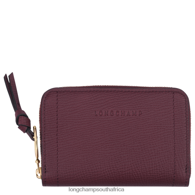 Mailbox Coin purse Burgundy Leather Goods Longchamp Women 6D0H6J537