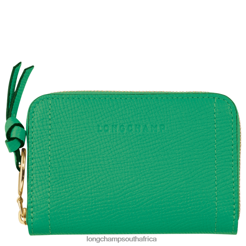 Mailbox Coin purse Grass/Green Light Leather Goods Longchamp Women 6D0H6J540