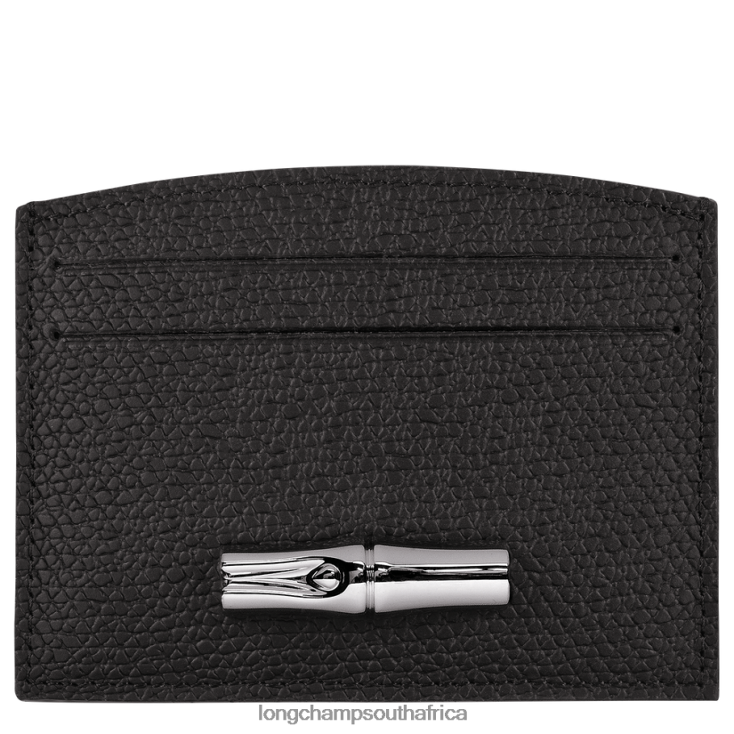 Roseau Card holder Black Leather Goods Longchamp Women 6D0H6J636