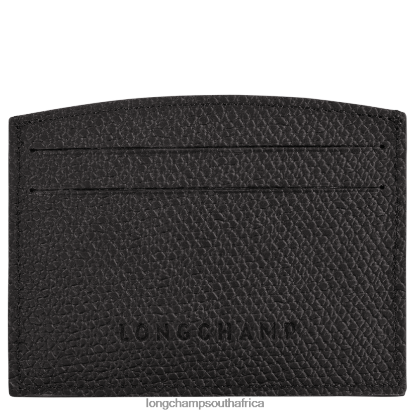 Roseau Card holder Black Leather Goods Longchamp Women 6D0H6J636