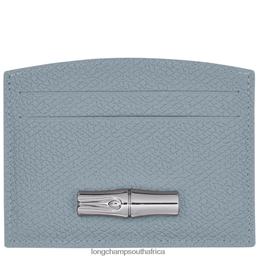 Roseau Card holder Cloud Blue Leather Goods Longchamp Women 6D0H6J640