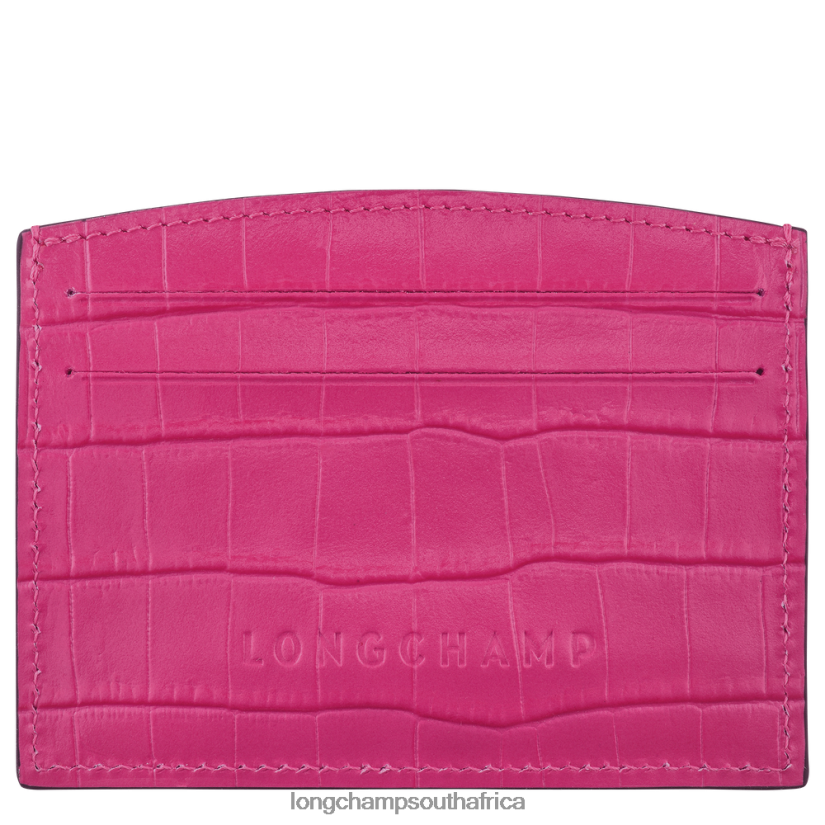 Roseau Card holder Fuchsia Leather Goods Longchamp Women 6D0H6J642