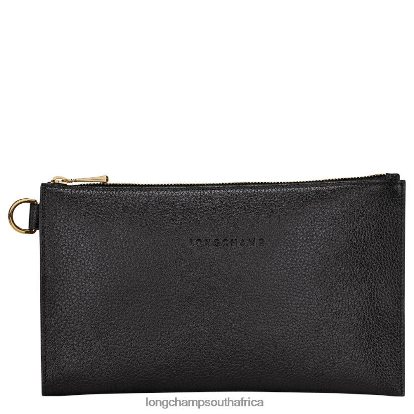 Le Foulonne Pouch Black Leather Goods Longchamp Women 6D0H6J699