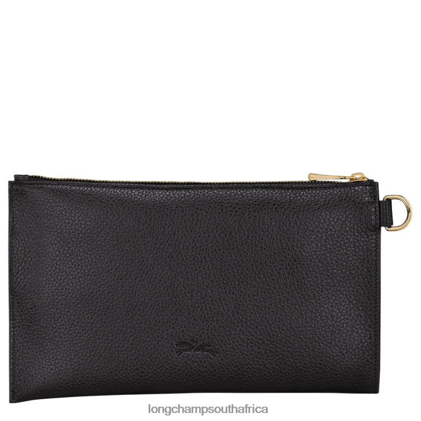 Le Foulonne Pouch Black Leather Goods Longchamp Women 6D0H6J699
