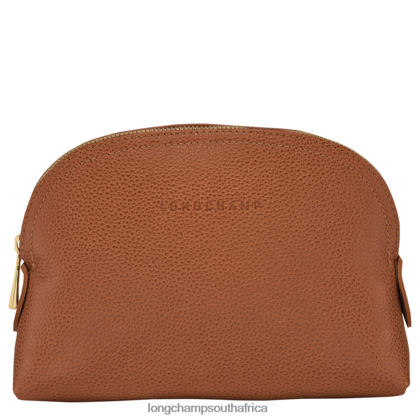 Le Foulonne Pouch Caramel Leather Goods Longchamp Women 6D0H6J695