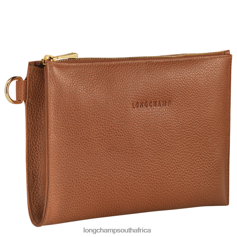Le Foulonne Pouch Caramel Leather Goods Longchamp Women 6D0H6J701