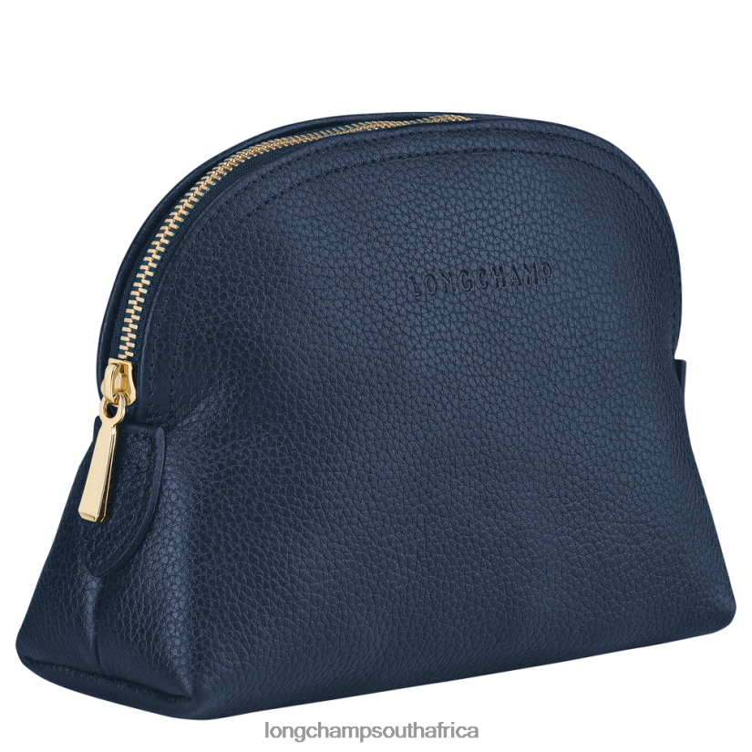 Le Foulonne Pouch Navy Leather Goods Longchamp Women 6D0H6J698