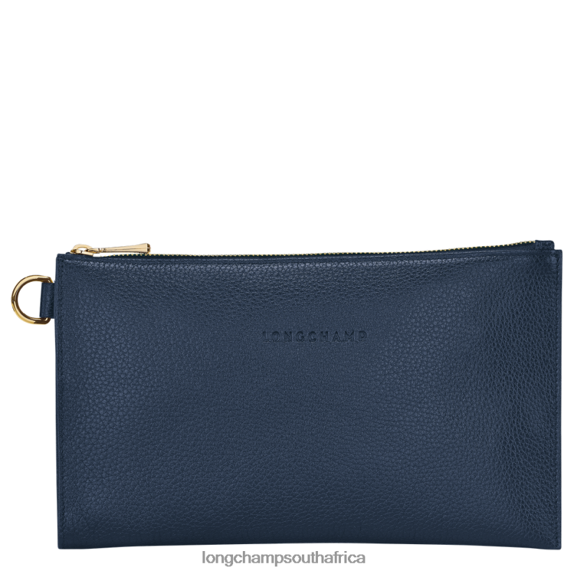 Le Foulonne Pouch Navy Leather Goods Longchamp Women 6D0H6J705