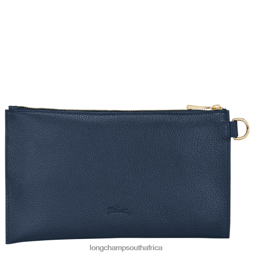 Le Foulonne Pouch Navy Leather Goods Longchamp Women 6D0H6J705