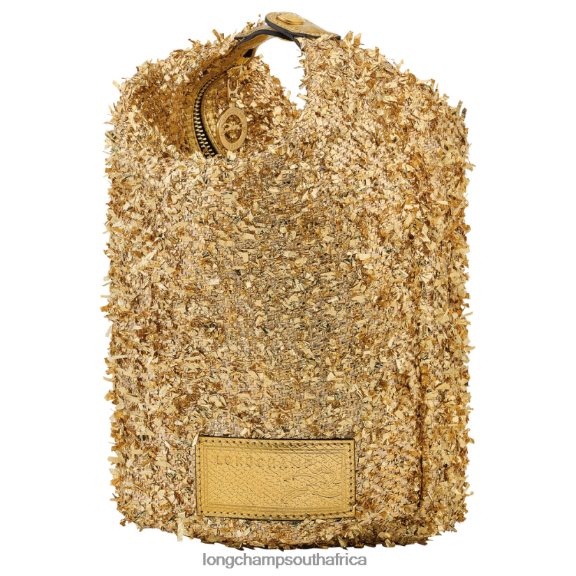 Le Pliage Collection Pouch Gold Leather Goods Longchamp Women 6D0H6J221