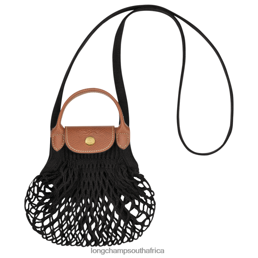 Le Pliage Filet Mesh bag Black Leather Goods Longchamp Women 6D0H6J218