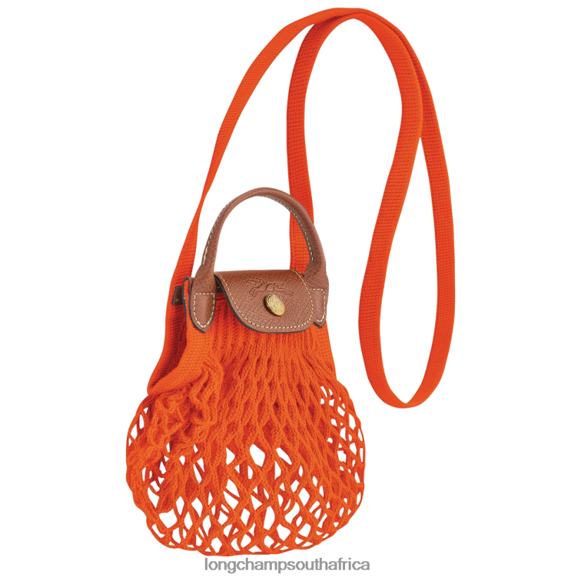 Le Pliage Filet Mesh bag Orange Leather Goods Longchamp Women 6D0H6J6