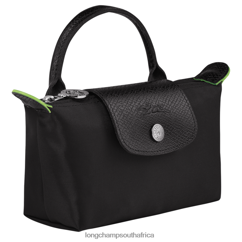 Le Pliage Green Pouch with handle Black Leather Goods Longchamp Women 6D0H6J669
