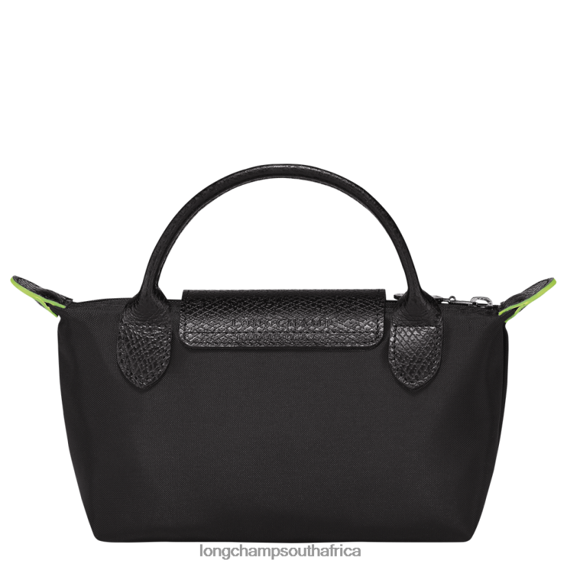 Le Pliage Green Pouch with handle Black Leather Goods Longchamp Women 6D0H6J669