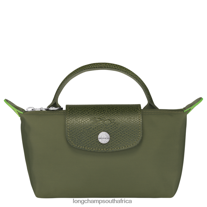 Le Pliage Green Pouch with handle Forest Leather Goods Longchamp Women 6D0H6J670