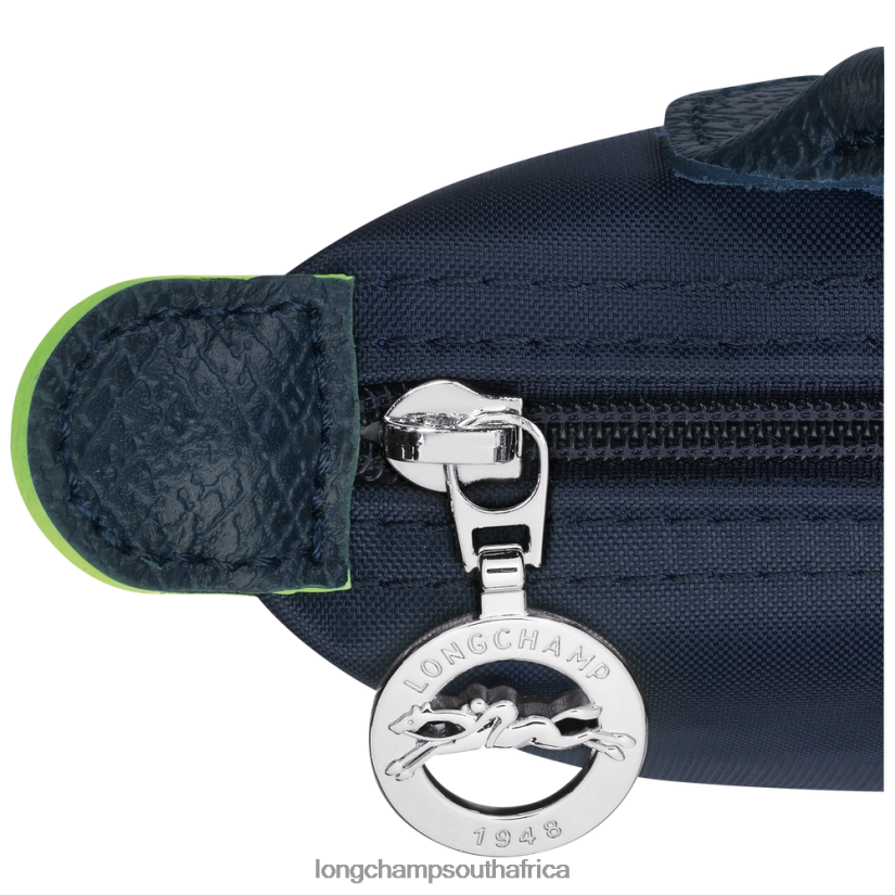 Le Pliage Green Pouch with handle Navy Leather Goods Longchamp Women 6D0H6J673